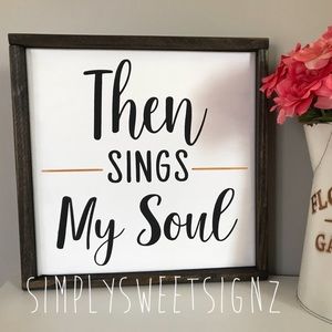 Handmade 12x12 framed canvas farmhouse style sign!